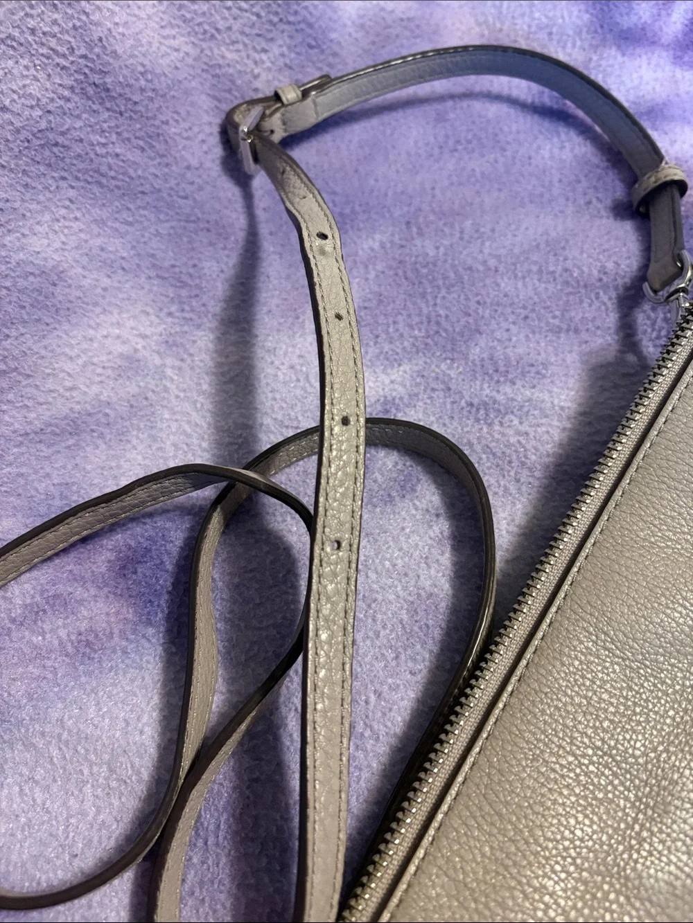 Michael Kors Pebbled Leather Crossbody Bag in Gray